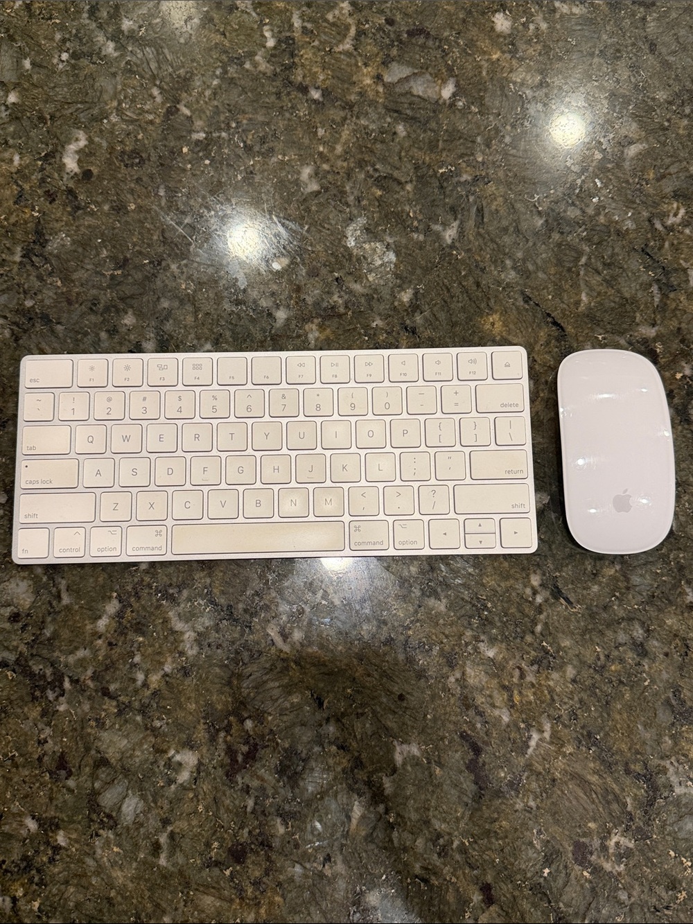 Apple White Wireless Keyboard with White Magic Mouse